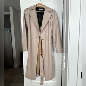 Vegan Leather Trench Coat XS